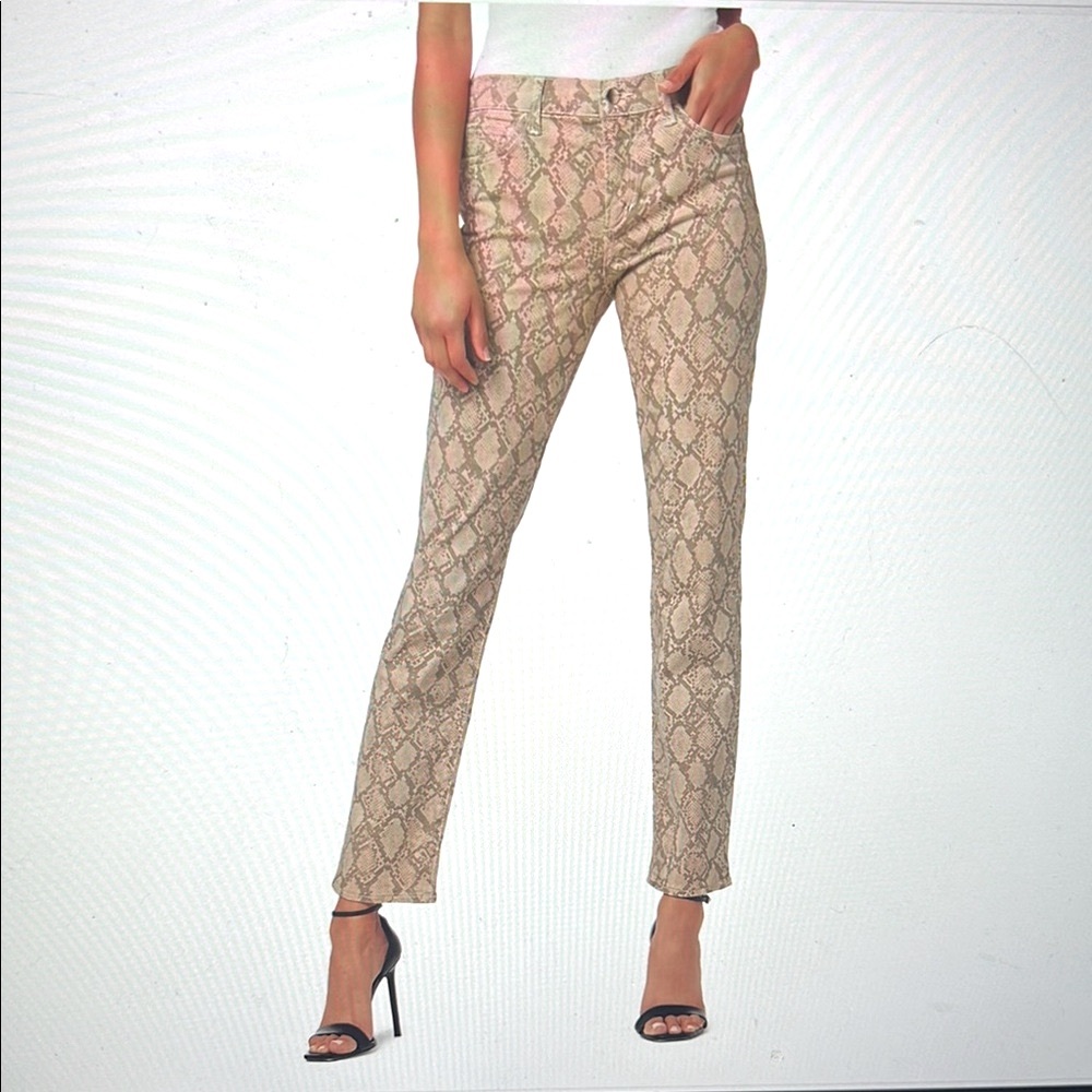 Joe’s Jeans: The Lara Vesper Snake Print Mid-Rise Cigarette Jeans in size 25.